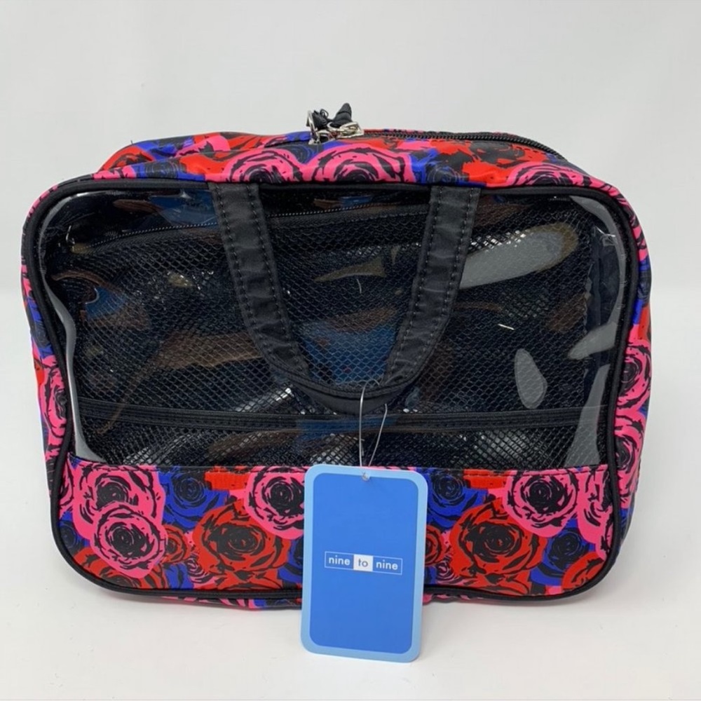 NINE TO NINE Floral Travel Organizer Makeup Bag‎